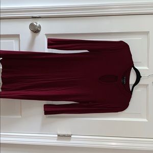Burgundy Fit and Flare Dress WORN ONCE